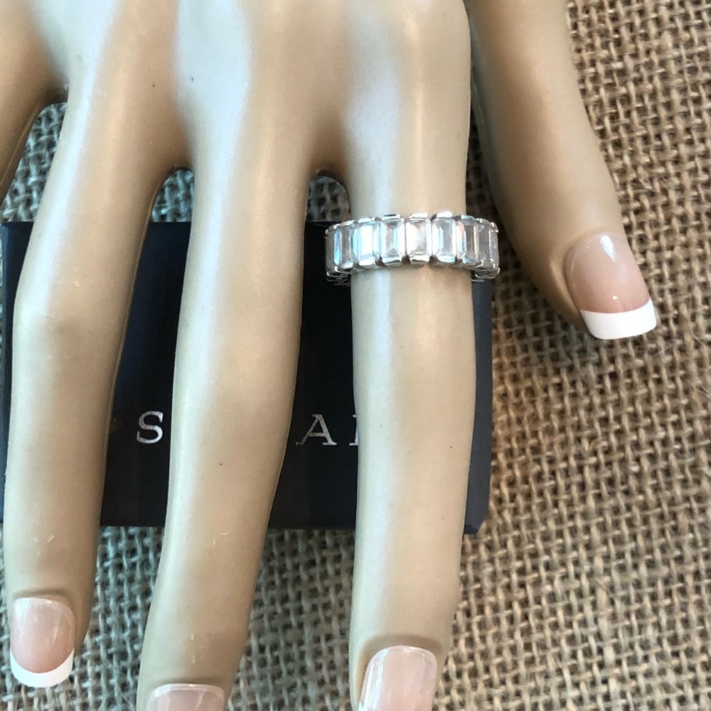 Silpada .925 Sterling CZ Eternity Band Ring Sz 6